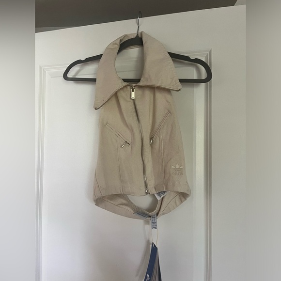 NEW WITH TAGS Adidas Fashion Montreal Denim Cropped Vest - Picture 6 of 7